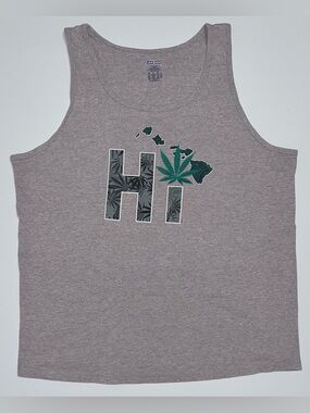 Jerzees Hawaii Cannabis Leaf Tank Top